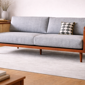 Classic Rattan and wood sofa