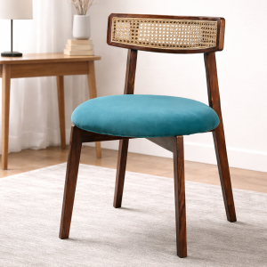 Classic Rattan, Wood & Upholstery Chair