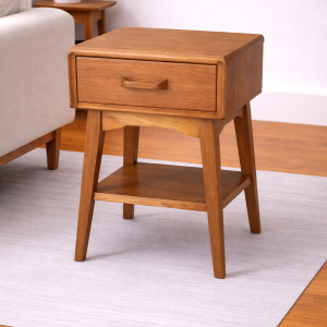 Classic Wooden Side Table with Storage