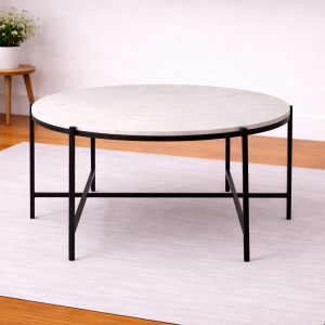 Marble Top with Iron Base Centre Table